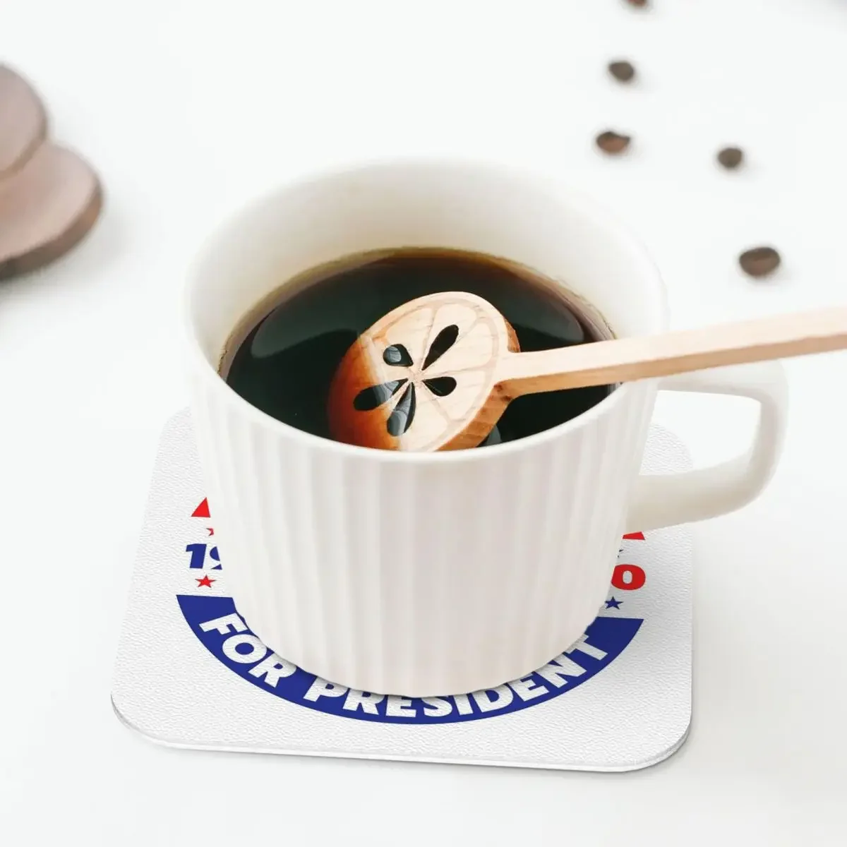 مفارش مطبخ لديكور المنزل ، مفارش قهوة ، وسادات أدوات مائدة منزلية ، فنجان مطبخ ، John F ، FK costers ، JFK in our ، طقم من 4