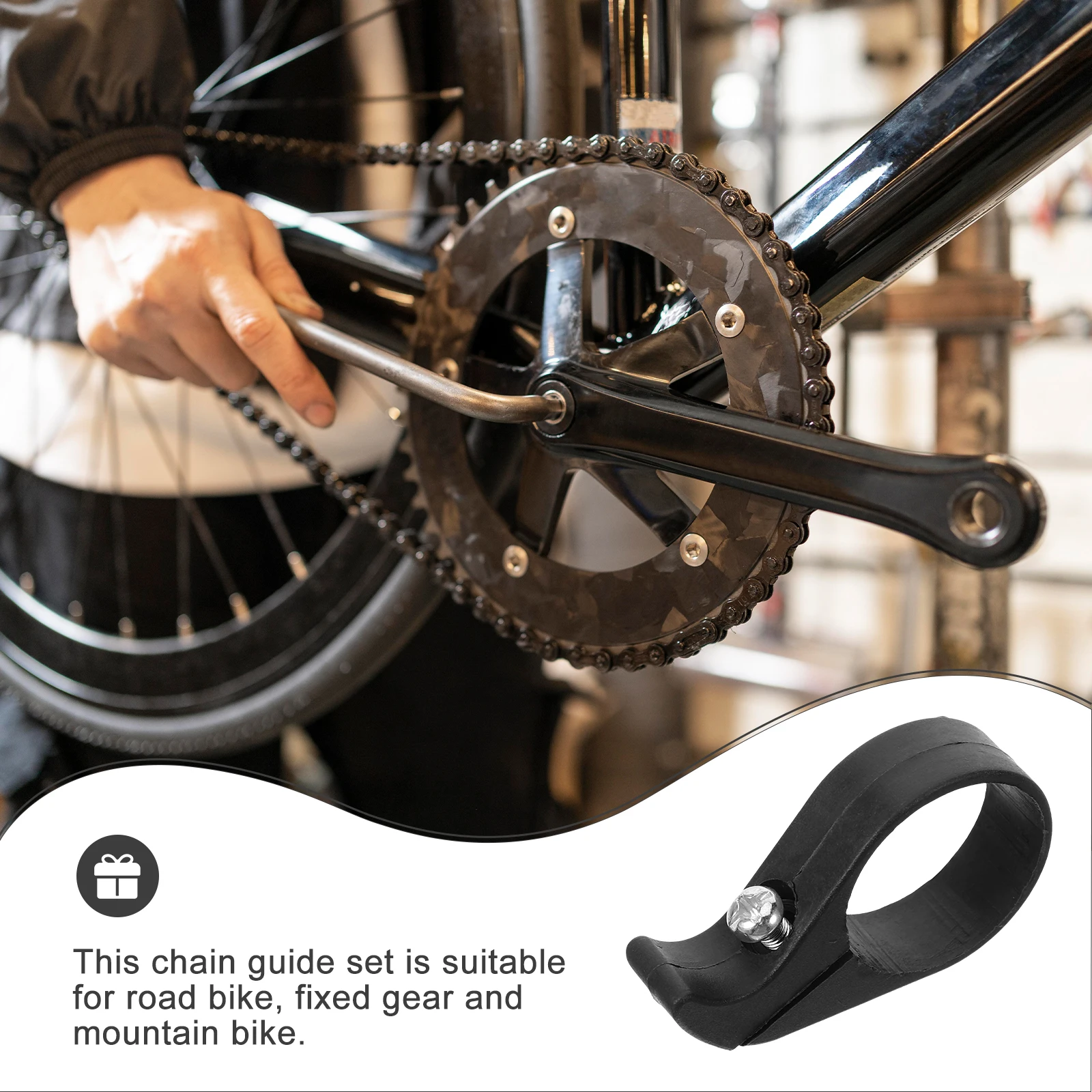 

Anti Drop Device for Road Bike Bicycle Chain Protector Guard Plastic Stopper Black Seat Post Bike Chain