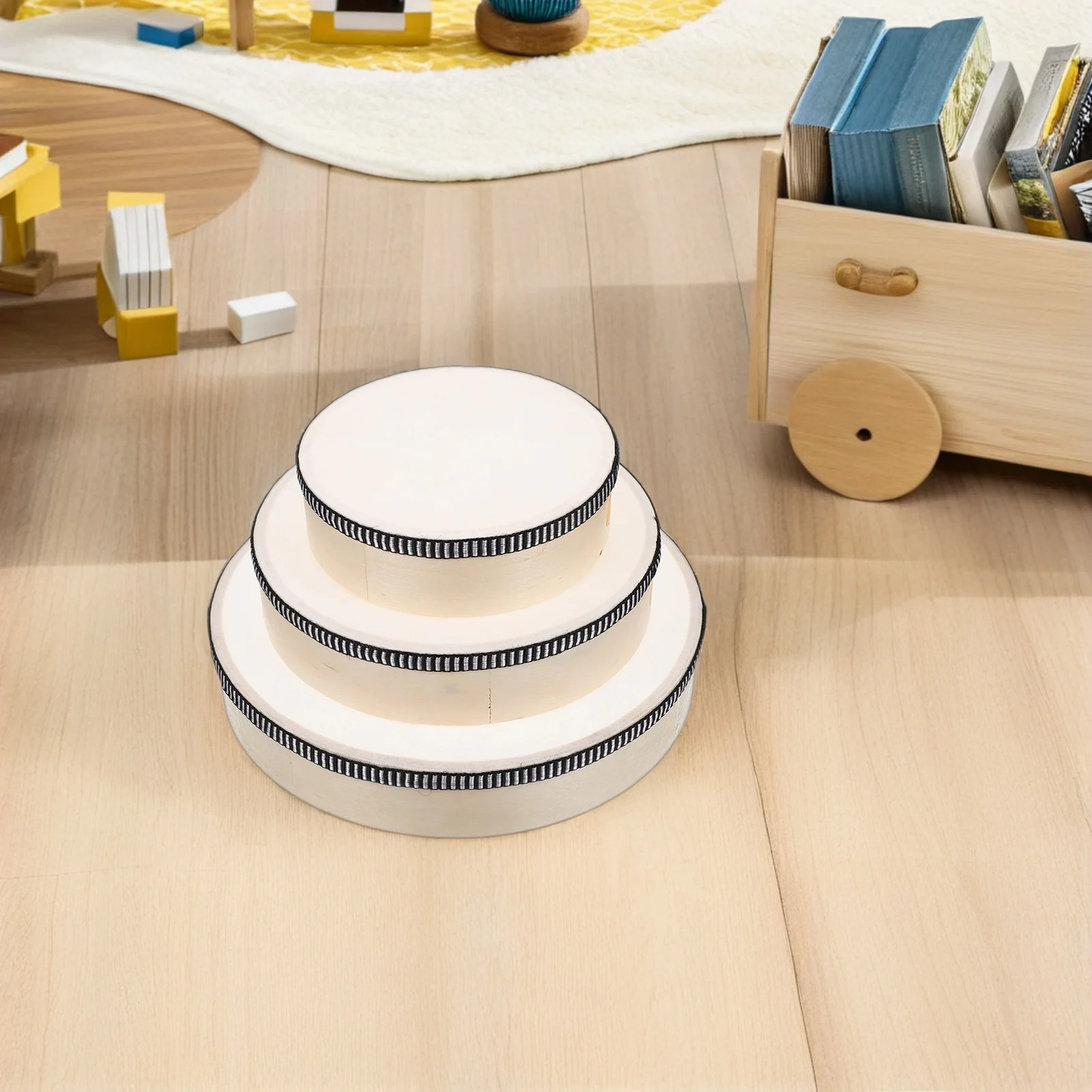 

6Pcs Wooden Frame Drum Set 10 8 6 Inch Orff Educational Percussion for Parties Weddings Birthdays Wood Drum Set