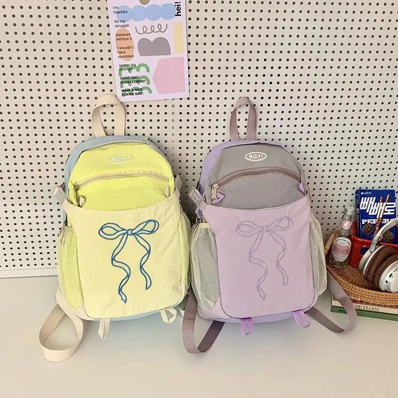 

Милый легкий детский рюкзак, модный рюкзак для начальной школы, школьная сумка с несколькими карманами для девочек, рюкзак для колледжа с допамином