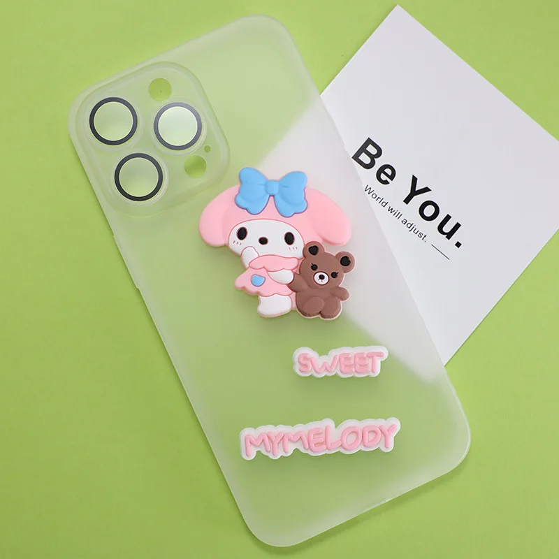 hello kitty kuromi cartoon cute diy cream glue phone case hair band hair accessories hairpin soft glue  decoration wholesale