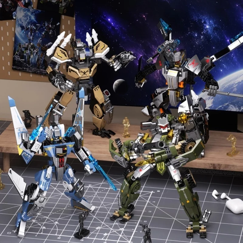 Robot Building Blocks, Deformable Mecha Toys, Cyberpunk Series Assembled Model Ornaments, Children's Toys Birthday Gifts view 2