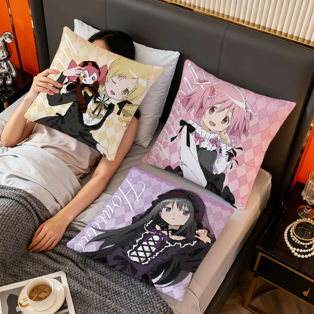 anime art cute p-Puella Magi m-Madoka Magica soft pillow cover Sofa Home Living Room Decor Protective Covers hogar pillowcase
