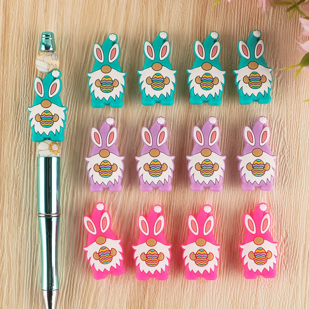 5~10Pcs/Lot Silicone Beads Cartoon Food Grade Nursing Chewing Hollowed-out ox Unique Shape DIY Pacifier Chain Jewelry Accessorie