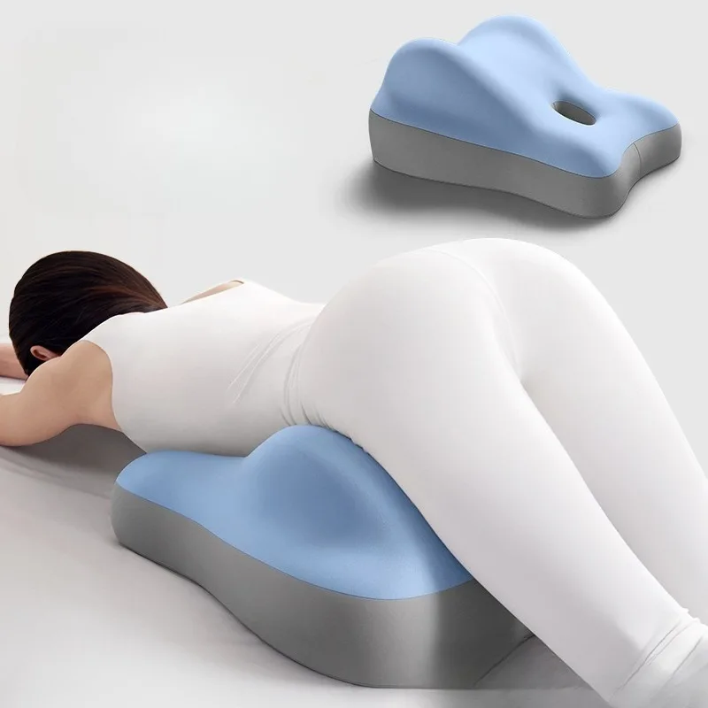 Almohada Ergonómica Multifuncional para Cama, Muebles de Dormitorio, Cojín de Espuma Viscoelástica para la Cintura, Almohada para el Vientre para Cama o Sofá, Azul