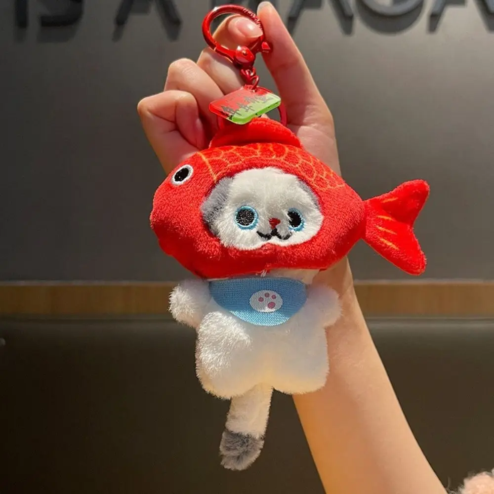 Creative Soft Cat Plush Doll Keychain Stuffing Cartoon Plush Cat Pendant Cute 8/12/30CM Animal Keychain Kids Toys