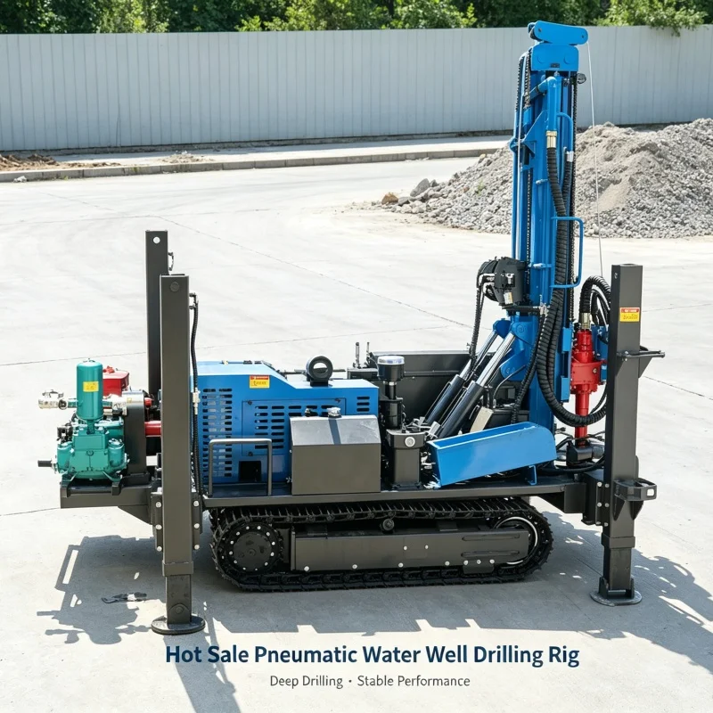 Customized Crawler‑chassis Pneumatic Water Well Drilling Rig with Full‑hydraulic System for Engineering Well Drilling