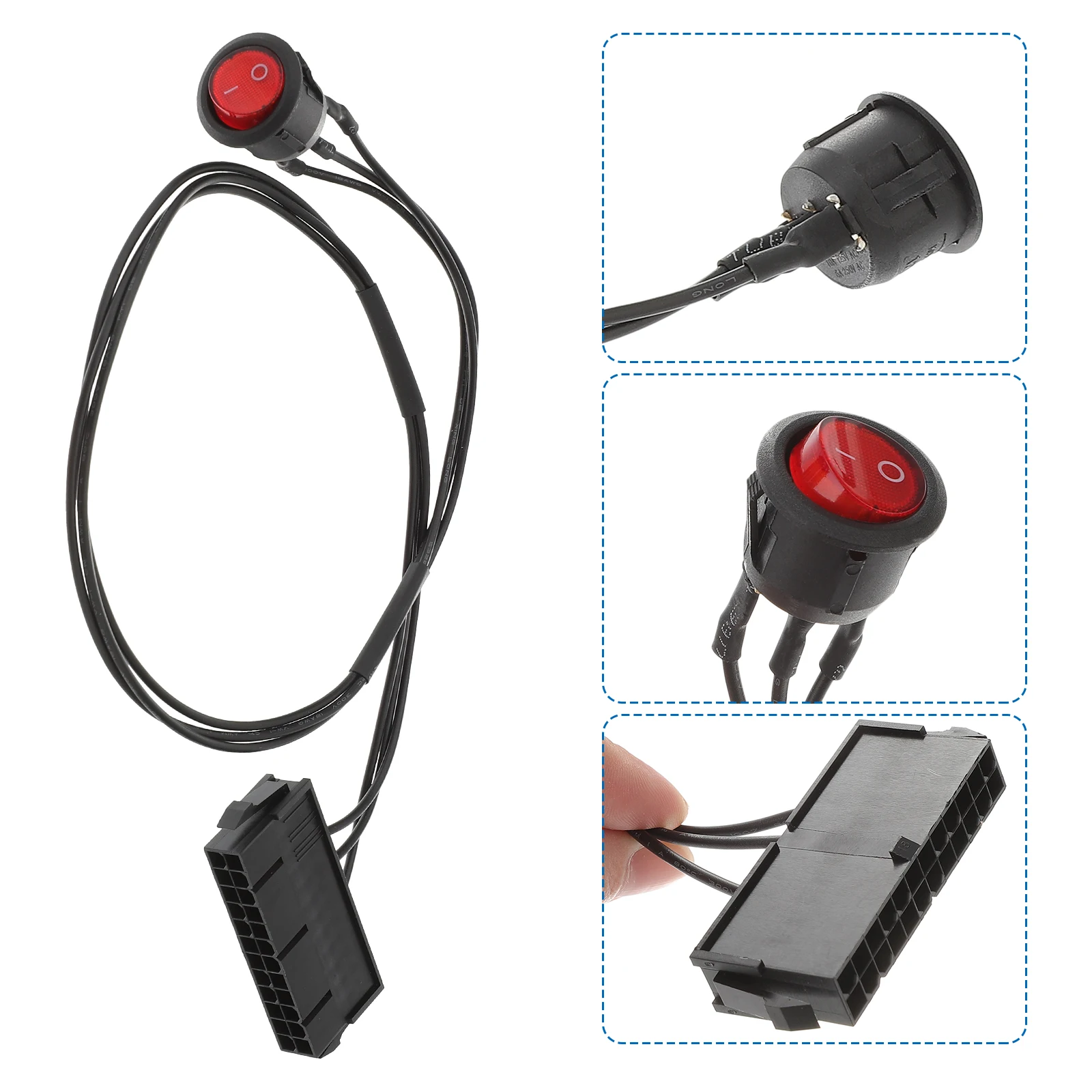 

Power Cord Jumper Bridge Cable Mainboard On/Off Switch Supply Tester ATX Tinned Copper