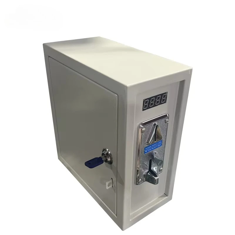 Factory Price 110/240V White Metal Coin Timer Control Box UK EU Plug for Laundry Game Console
