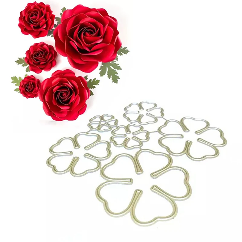 3d Rose Bloem Cutting Dies Stencils Scrapbooking Embossing Diy Ambachten Dies