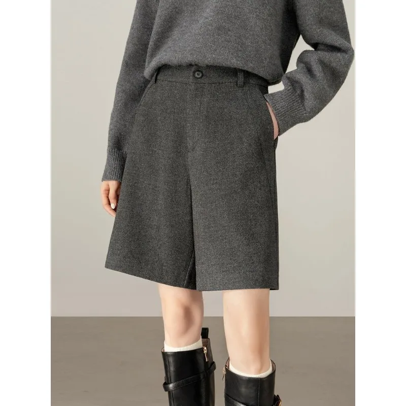 Shorts Women's 2026 Spring Casual Straight Pants Suit Five-Point Pants