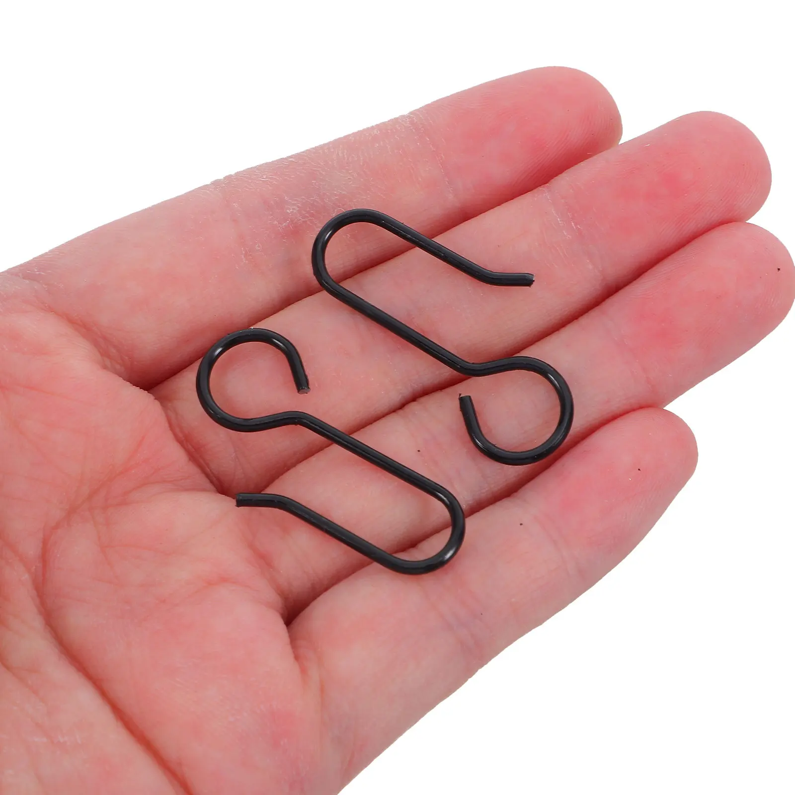 60Pcs Curtain Track Hooks Metal S-Shaped for Ceiling Mount Sliding Drapes Noise-Reducing Roller Hook Track Accessories Home