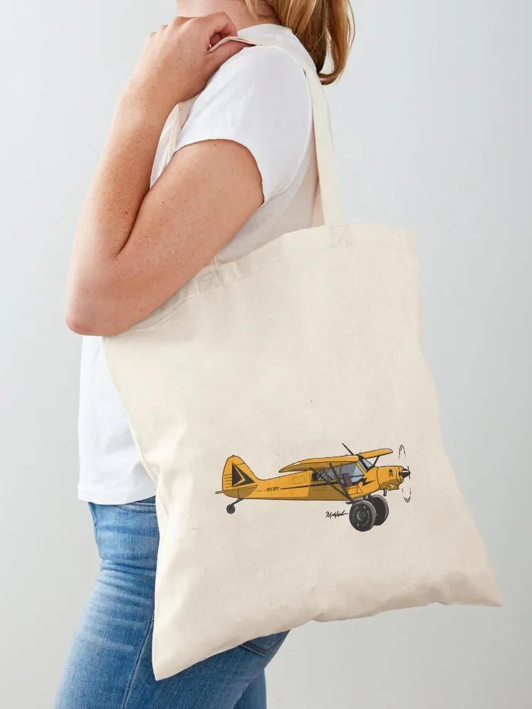 

PA 12 Piper Cub Yellow Tote Bag Women's handbag shopper bag woman Women bags canvas bags
