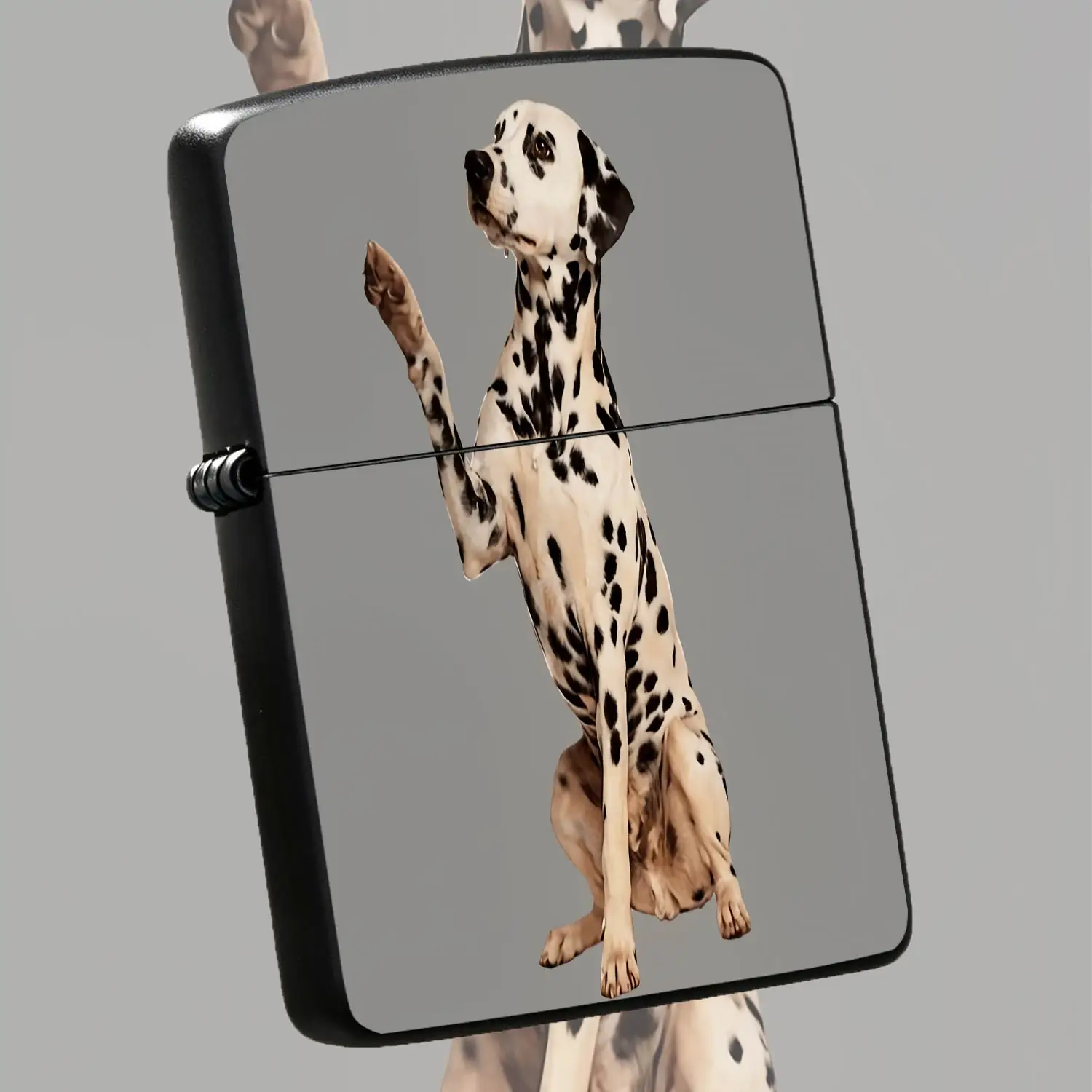 Cute Dalmatian Salute Pattern Portable Lighter, Exquisite Pet Themed Accessory For Daily Use, Ideal For Home Office Outdoor Activities, Unique Novelty Gift For Pet Lovers And Friends, Reliable Practical Tool For All Occ A Humorous And Inter