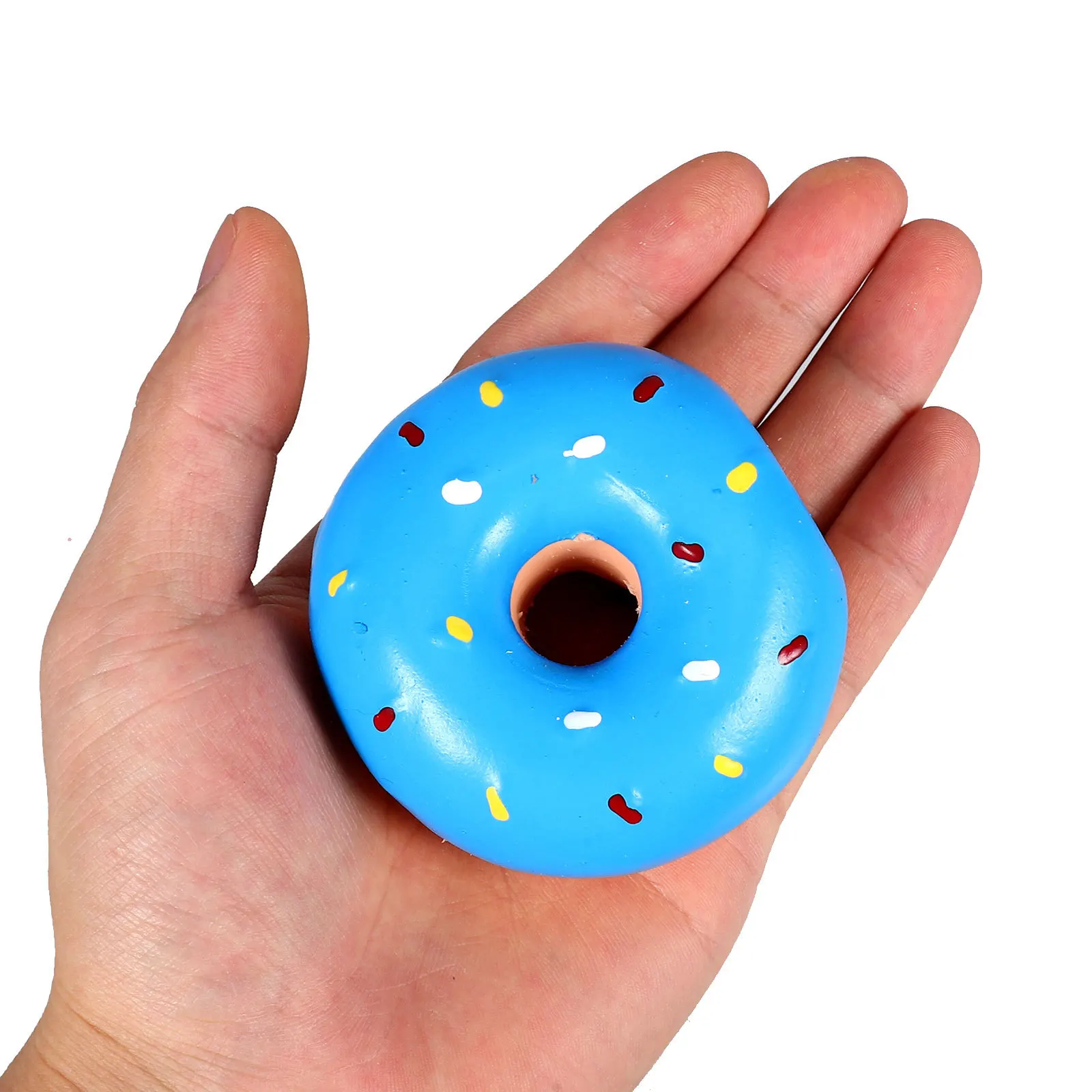 

2Pcs Cute Donut Squeaky Dog Chew - Soft Yet Sturdy Latex for Puppies - Engaging Play for Small Dogs - Teething Relief -