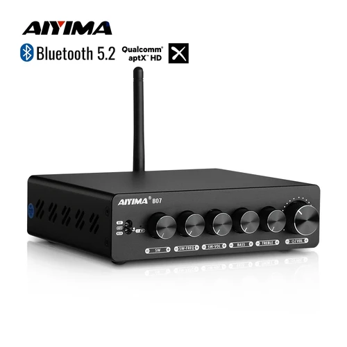 AIYIMA B07 Audio Bluetooth amplificador de potencia de sonido 2,1 canales amplificador Audio TPA3255 para altavoz Subwoofer 300Wx2 + 300W