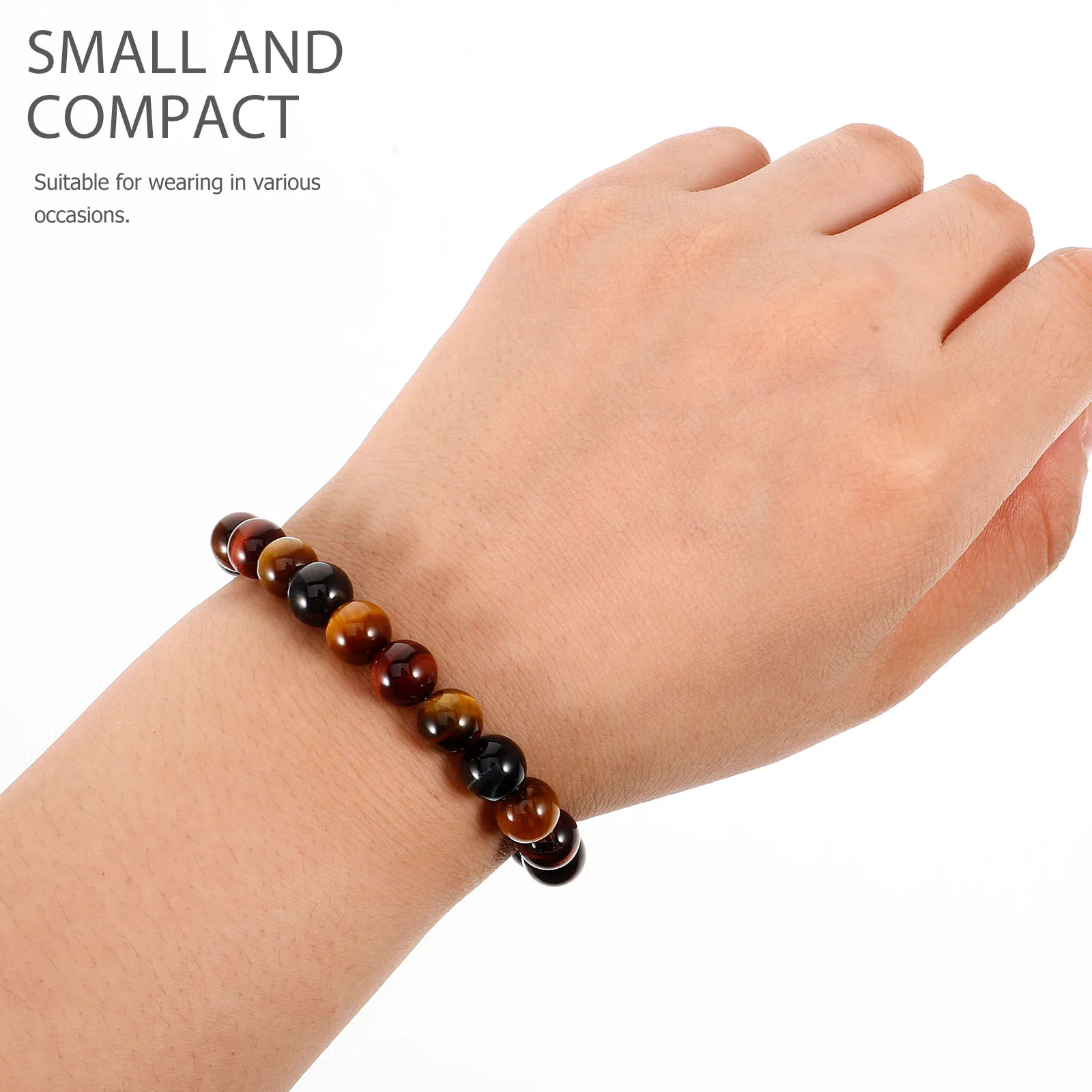 

Beaded Bracelets Natural Color Stone Elastic Round Beads Unisex Jewelry Gifts Men Women Daily Wear Party Accessories