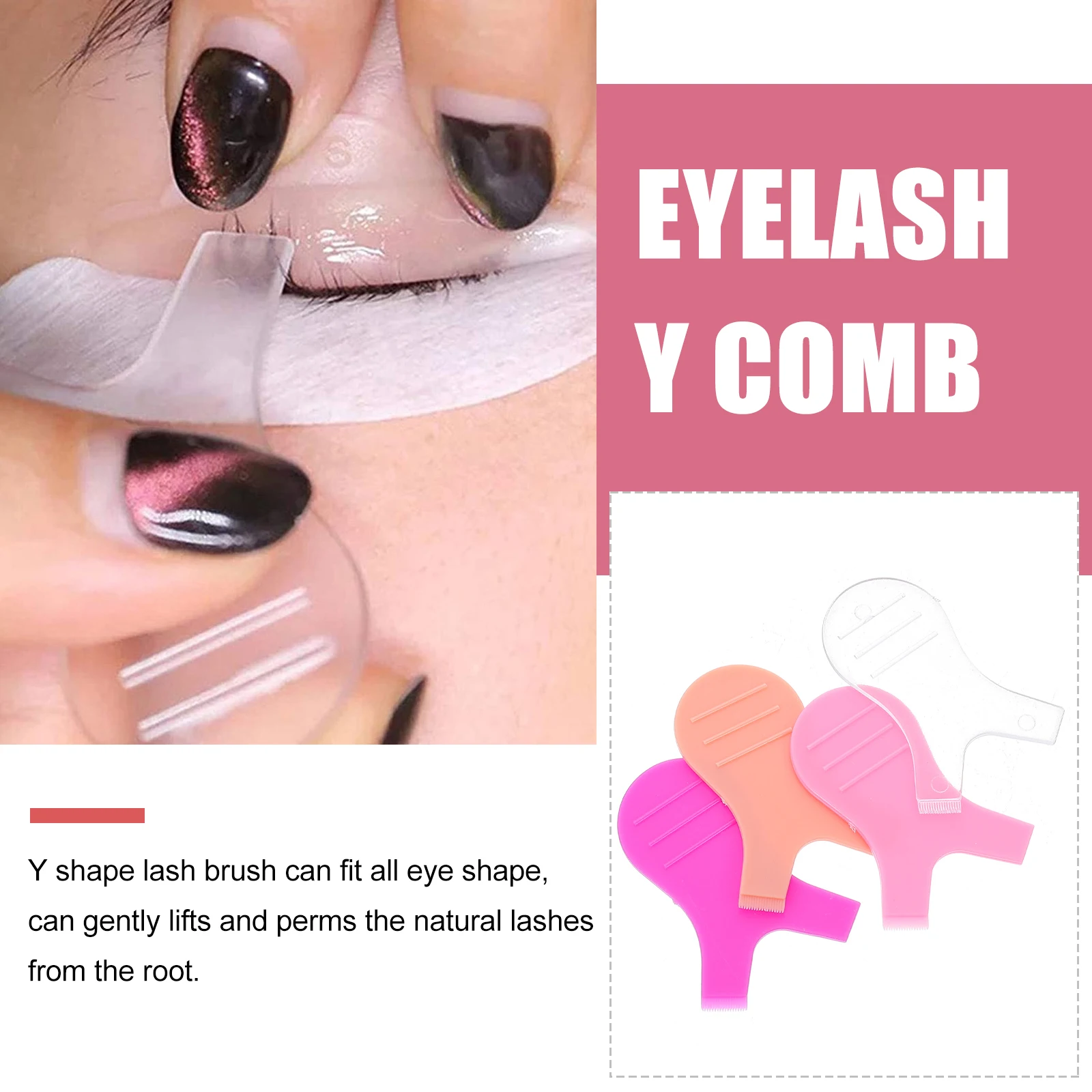 

40pcs Eyelash Curler Brush Tool for All Eye Shapes Reusable ABS Material Gentle Perm Straight Lashes Makeup