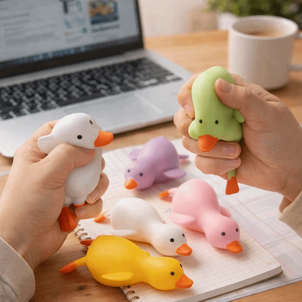 Cute Animals Duck Squeeze toys Duck Figure Vent Toys Sensory Toys Kawaii Style Decompression toys Creative Stress Relief Toy