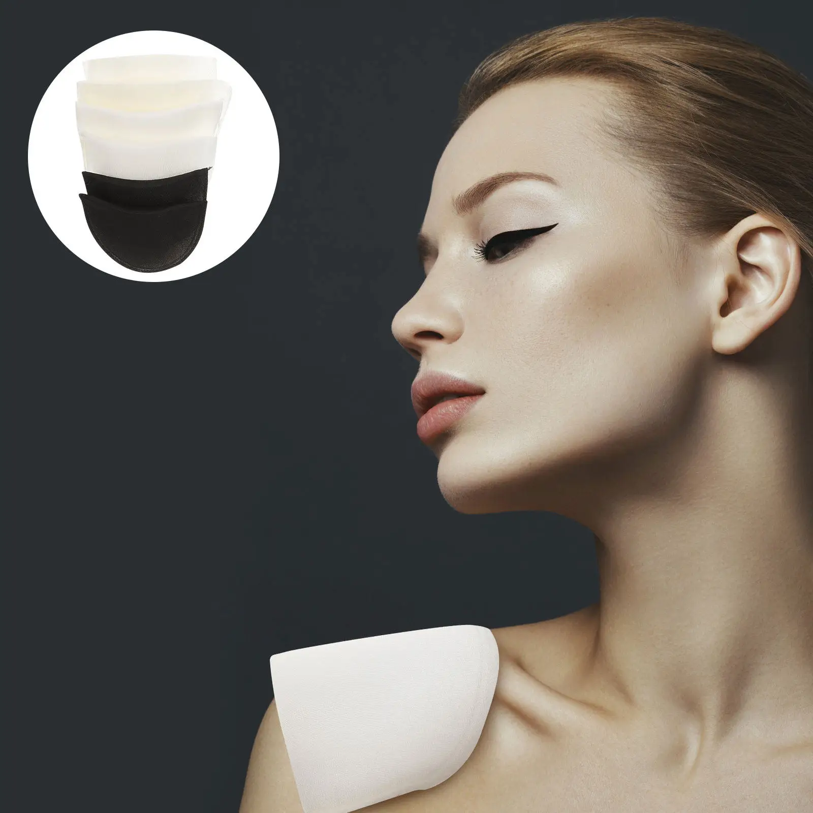 3 Pairs Self-Adhesive Shoulder Pads for Women – Sponge Shaping Pads to Broaden & Smooth Shoulders Under Suits Shirts