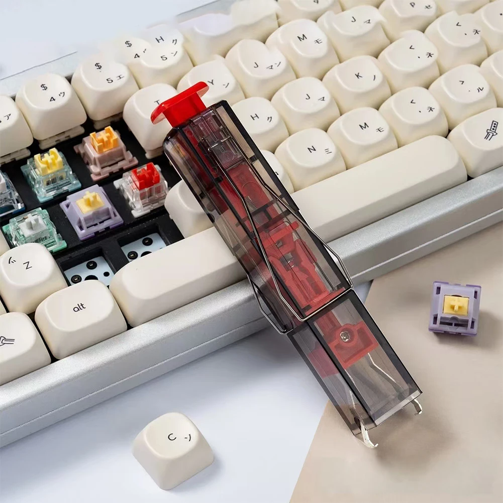 2 in 1 Switches Puller Keycap Puller Customized Hot Swap Keycap Shaft Remover Keyboard Cleaner for Mechanical Keyboards DIY Kit