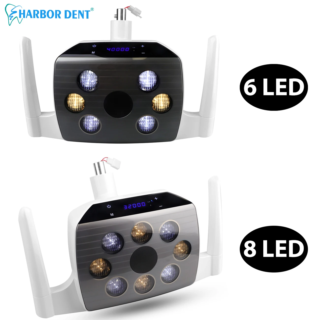 

6/8 LED Bulbs Dental Oral lamp Light Induction Sensor Bicolor Adjustable High Brightness Lamp For Dentistry Unit Chair Equipment