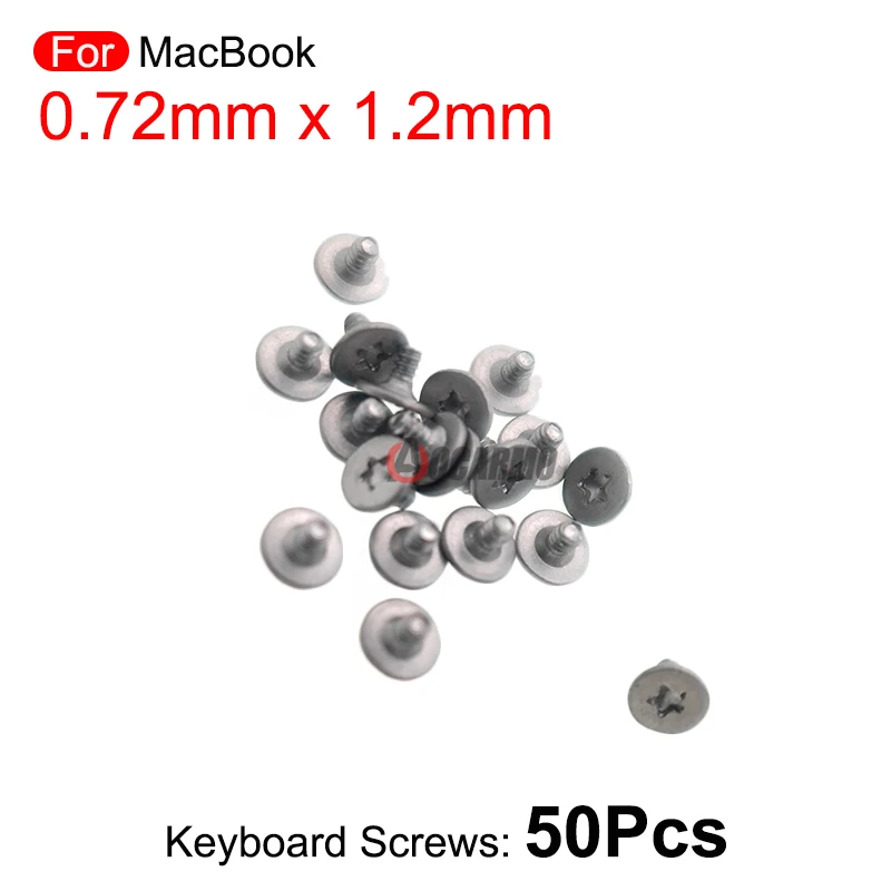 50Pcs/Lot For MacBook A1706 A1708 A1989 A1707 A2485 A1932 A2337 A2141 Keyboard Screw 0.72mm*1.2mm Universal Screws Repair Parts