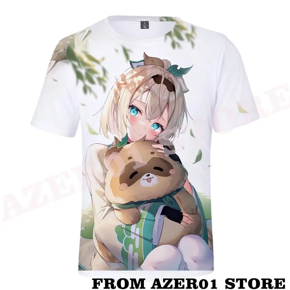 HOLOLIVE VTuber Kazama Iroh Merch Tee T-shirt Spring Summer Men/Women Street Clothes shirt Streetwear Tshirt