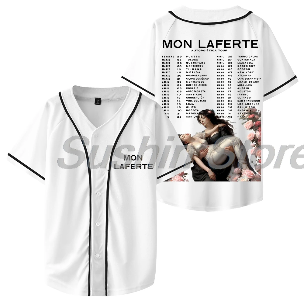 Mon laferte autopoietica เสื้อทัวร์2024เวิร์ลทัวร์เสื้อยืดแขนสั้นเสื้อลำลองผู้ชายแขนยาวผู้ชายผู้หญิง