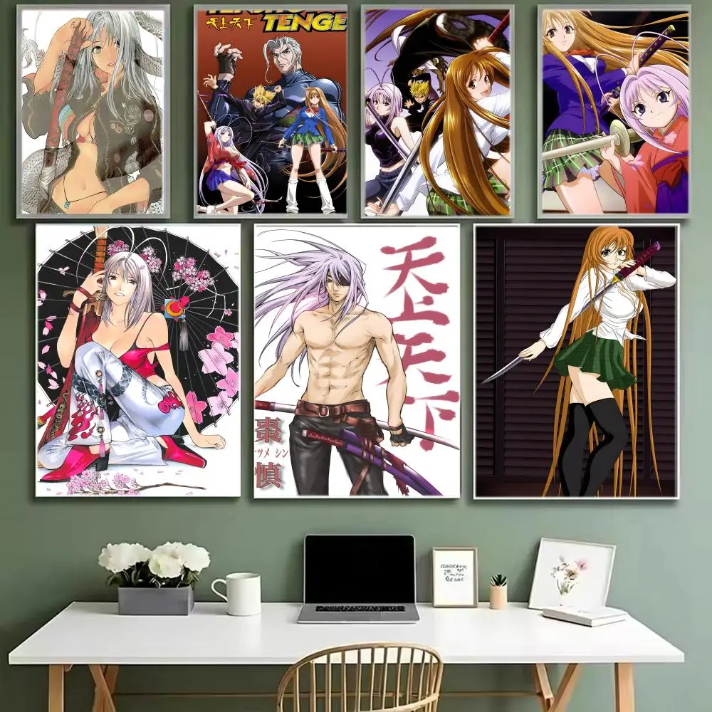 Póster de Anime de Artes Marciales T-Tenjho Tenge, Póster Icónico, Impresión Artística para Pared, Mural Decorativo, Decoración para el Hogar, Regalo, Sin Marco