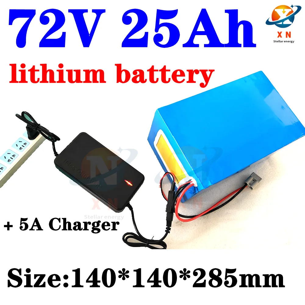 Batterie 72V 25Ah Battery 30Ah Lithium Battery 18650Li Ion Electric Vehicle 3000W Electric Vehicle+84V 5A Charge