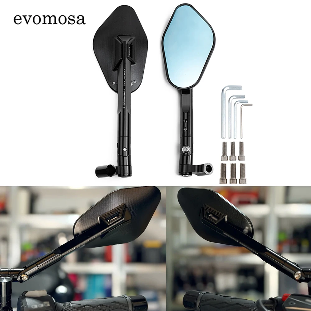 Motorcycle Handlebar Rearview Side Riding Mirrors Universal 8mm 10mm For YAMAHA XJR1300 XJ6 V-max MT-01 MT-03 TDM900 FZ1 FZ6 YBR