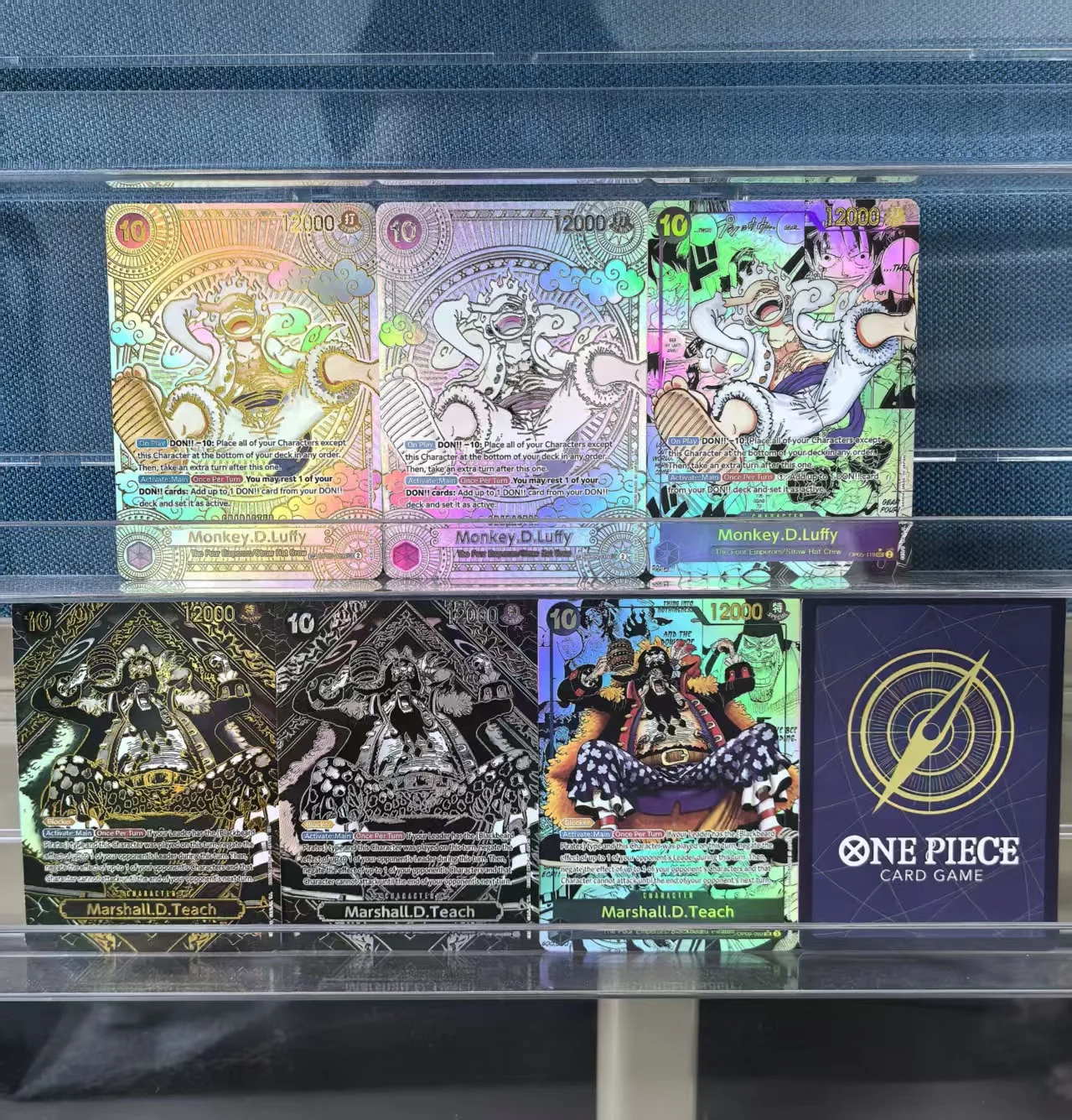 

2025 OPCG One Piece с надписью, английская коллекционная карта аниме Marshall·D·Teach Monkey D. Luffy, классическая игра, аниме-карты, подарочные игрушки