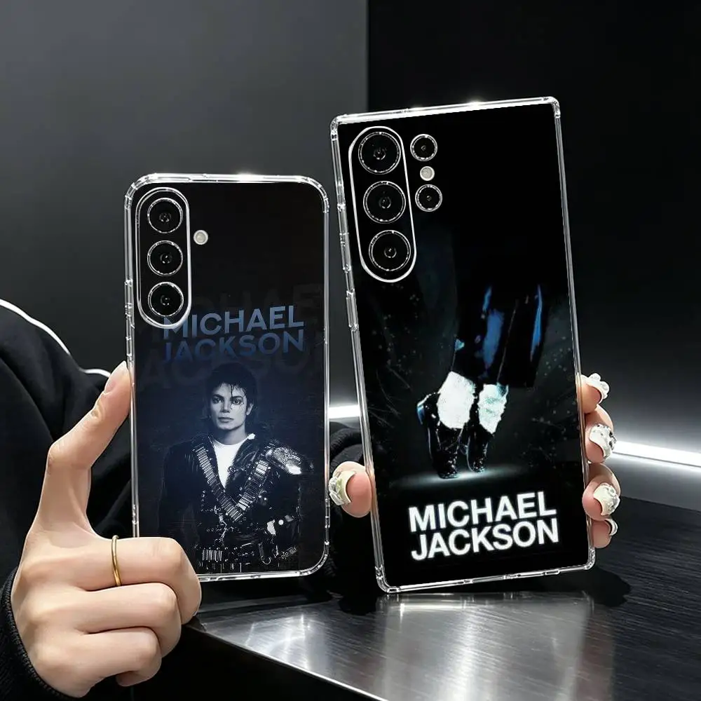 Famous Classic M-Michael Jackson  Phone Case Transparent Silicone Soft For Samsung S25,S24,S21,S22,S23,S30,Ultra,S20,Plus,Fe