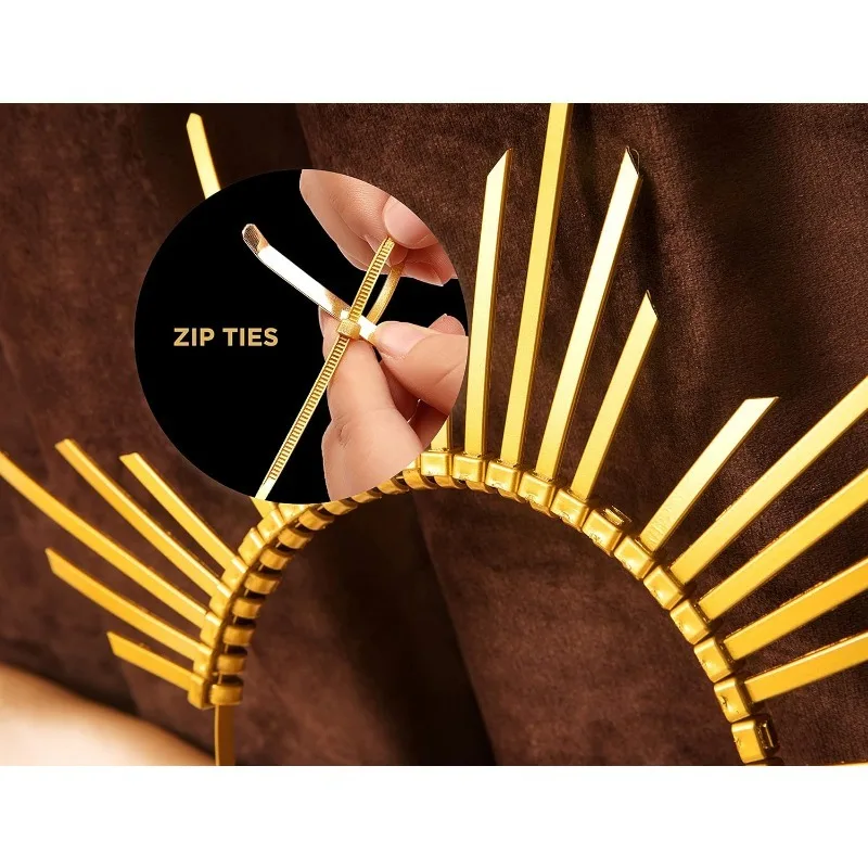 1PCS/ Spiked Halo Crown Headband - Adjustable Zip Tie Goddess Headpiece for Women's Halloween Costume & Cosplay Party