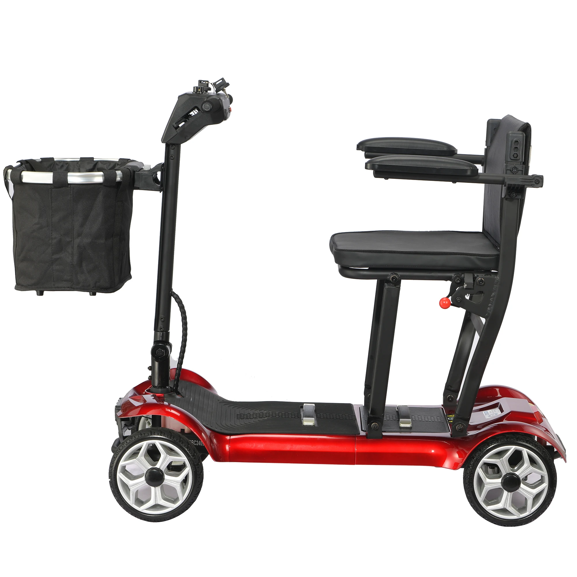 

Lightweight Folding Mobility Scooter for Adults & Seniors 220 lbs Electric Scooter with Removable 24V Battery, Storage Basket