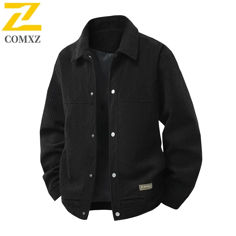 

COMXZ Jacket Baseball Men Women American Japanese Streetwear Multi-Pocket Loose Fit Casual Coat Waterproof Windproof Outdoor