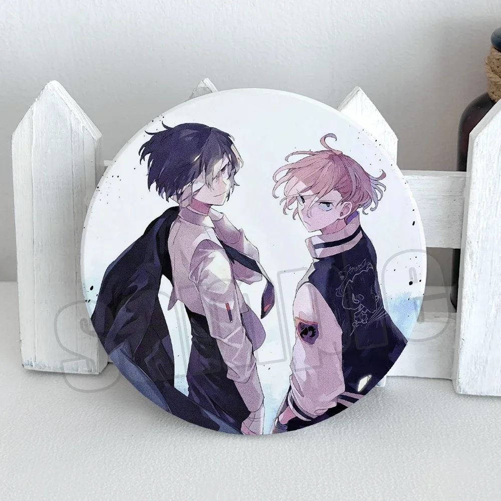 

Anime Bungo Stray Dogs Nakahara Chuya Dazai Osamu Cosplay Ceramic Coasters Are Non-slip Cartoon High Appearance Level Delicacy