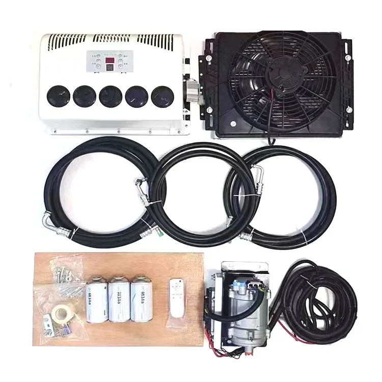 Heavy dut Truck Fast Cooling Capacity DC 12V 24V Electric Rear Mounted Split Bus Motorome Van Rooftop Parking Air Conditioner