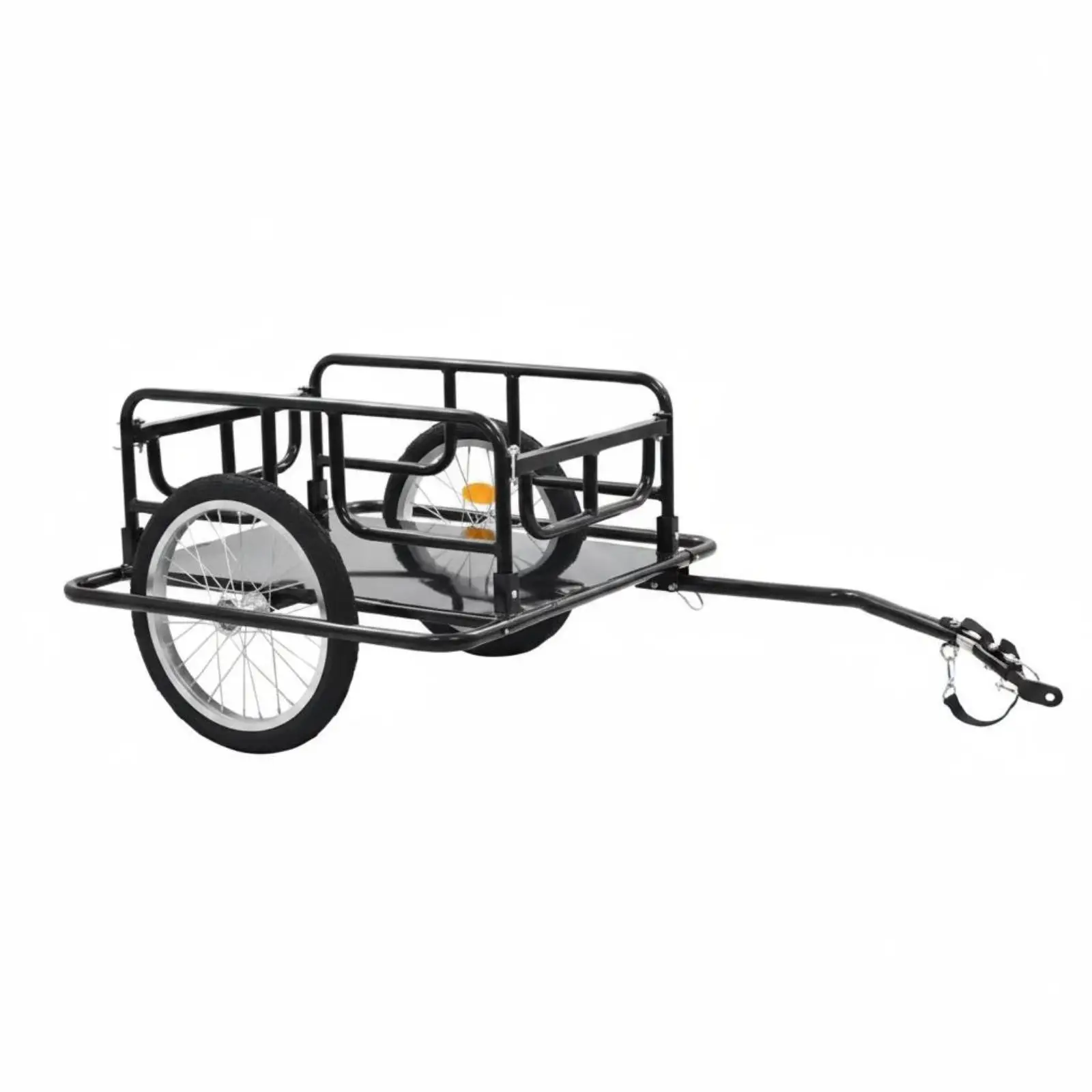 Foldable Bicycle Cargo Trailer Sturdy Metal Bike Trailer Freight Cart for Daily Transport Errands Camping Gear