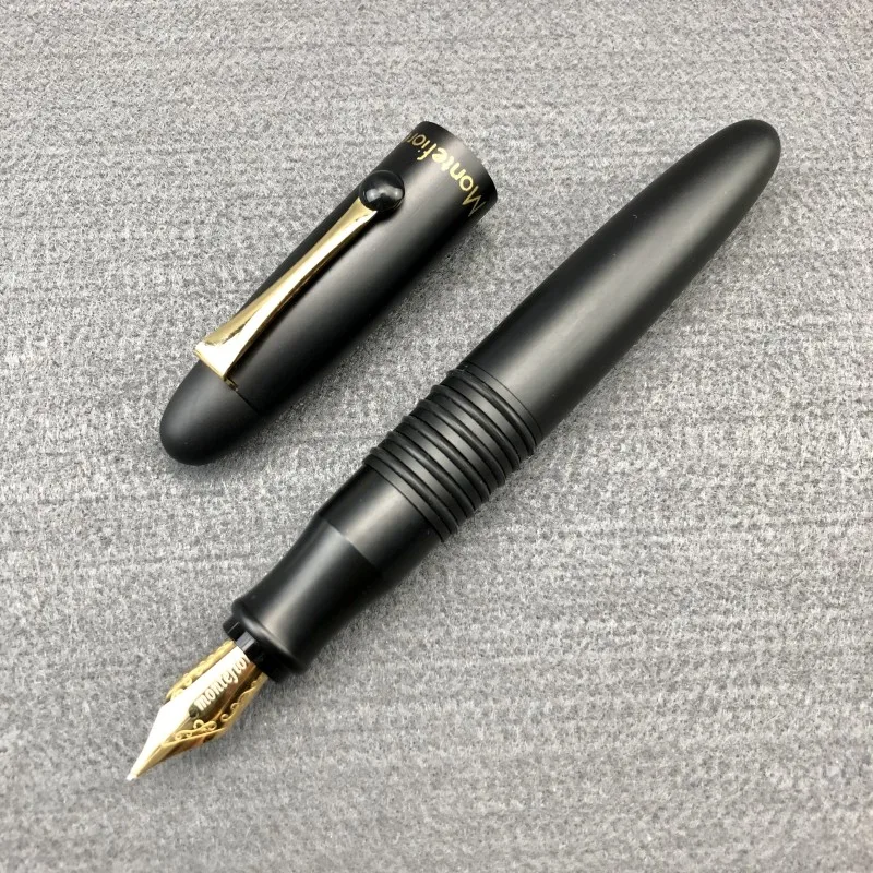 Penna stilografica in metallo Montefiore penna assorbente per inchiostro in materiale ottone New York Design Business Office Signature Writing Pen