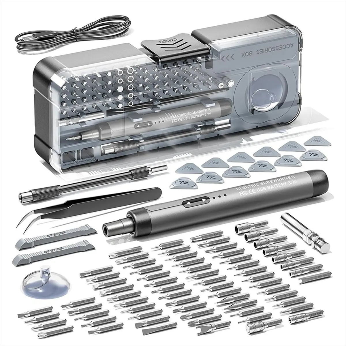 DT57 LATEST MODEL Electric Screwdriver Screwdriver Set, 88-in-1 Magnetic Bits, Screwdriver Repair Tool Kit for PC RC Electronic