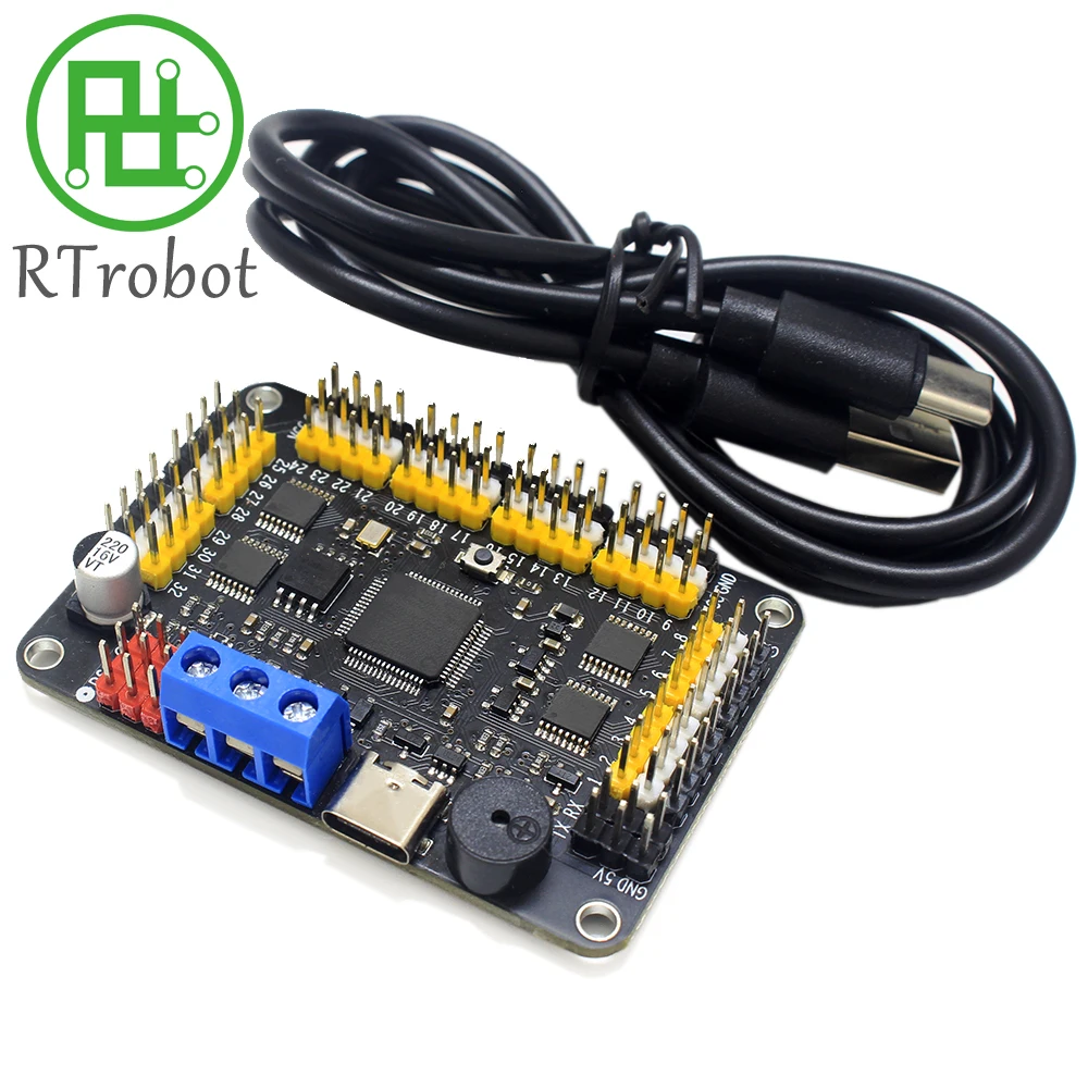 32 24 16 Channel Robot Servo Control Board Servo Motor Controller PS-2 Wireless Control USB/UART Connection Mod