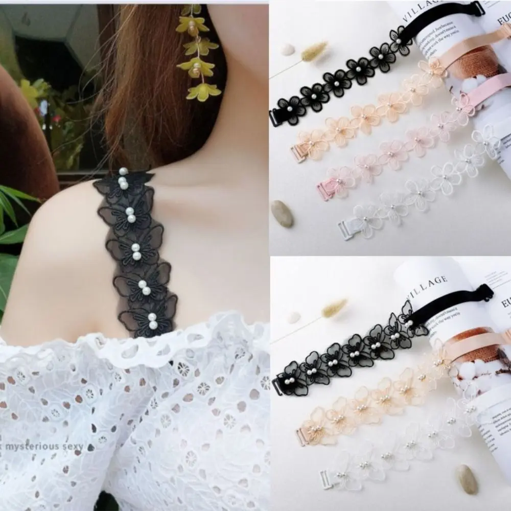 

Anti-slip Lace Bra Strap Adjustable Elastic Floral Bra Straps Butterfly Flower Shape Lingerie Strap Belt Bridal Wedding Party