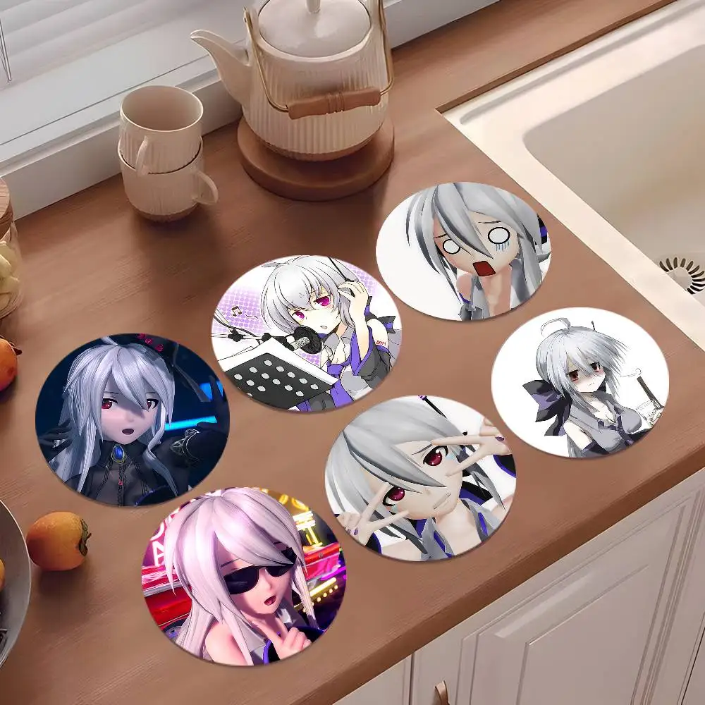 Virtual Singer Y-Yowane Haku Coasters Round Wooden For Cute 