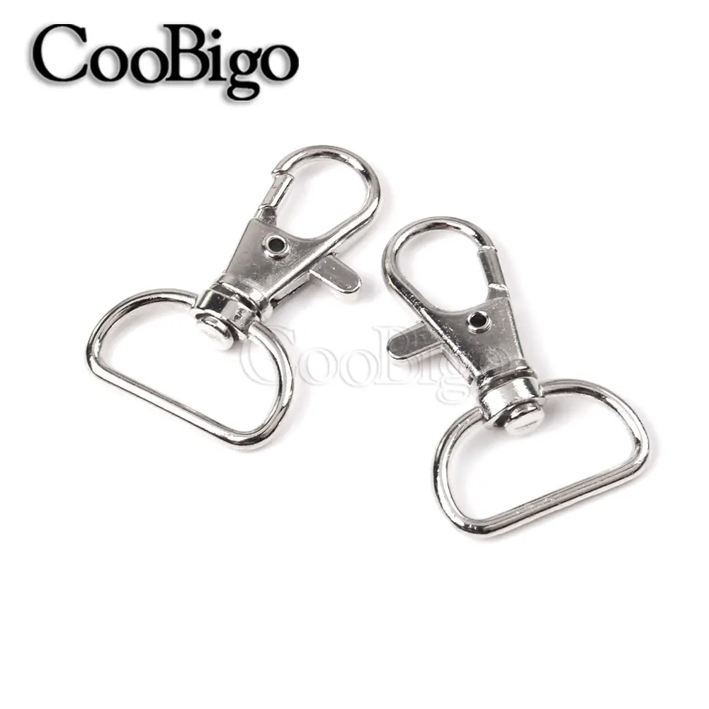 Metal Swivel Lobster Clasp Snap Clip Musketon Hook Carabiner for Keychain Key Fob Chain Ring Bag Hardware