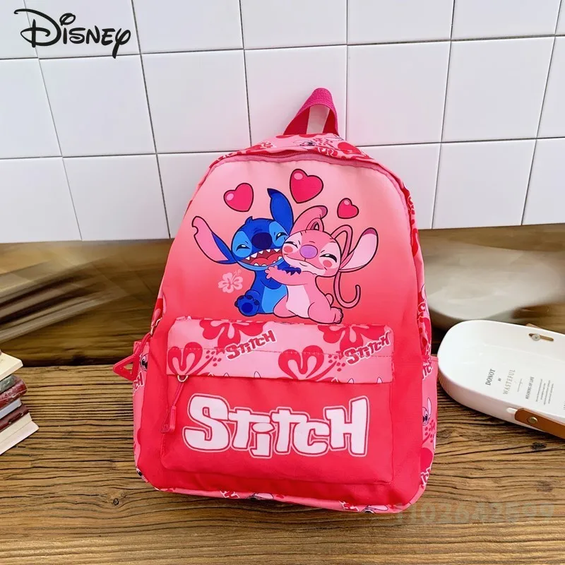 Stitch 2025 New Children's Backpack Fashion High Quality Nylon Girls' Backpack Cartoon Versatile Multi Functional Boys' Backpack