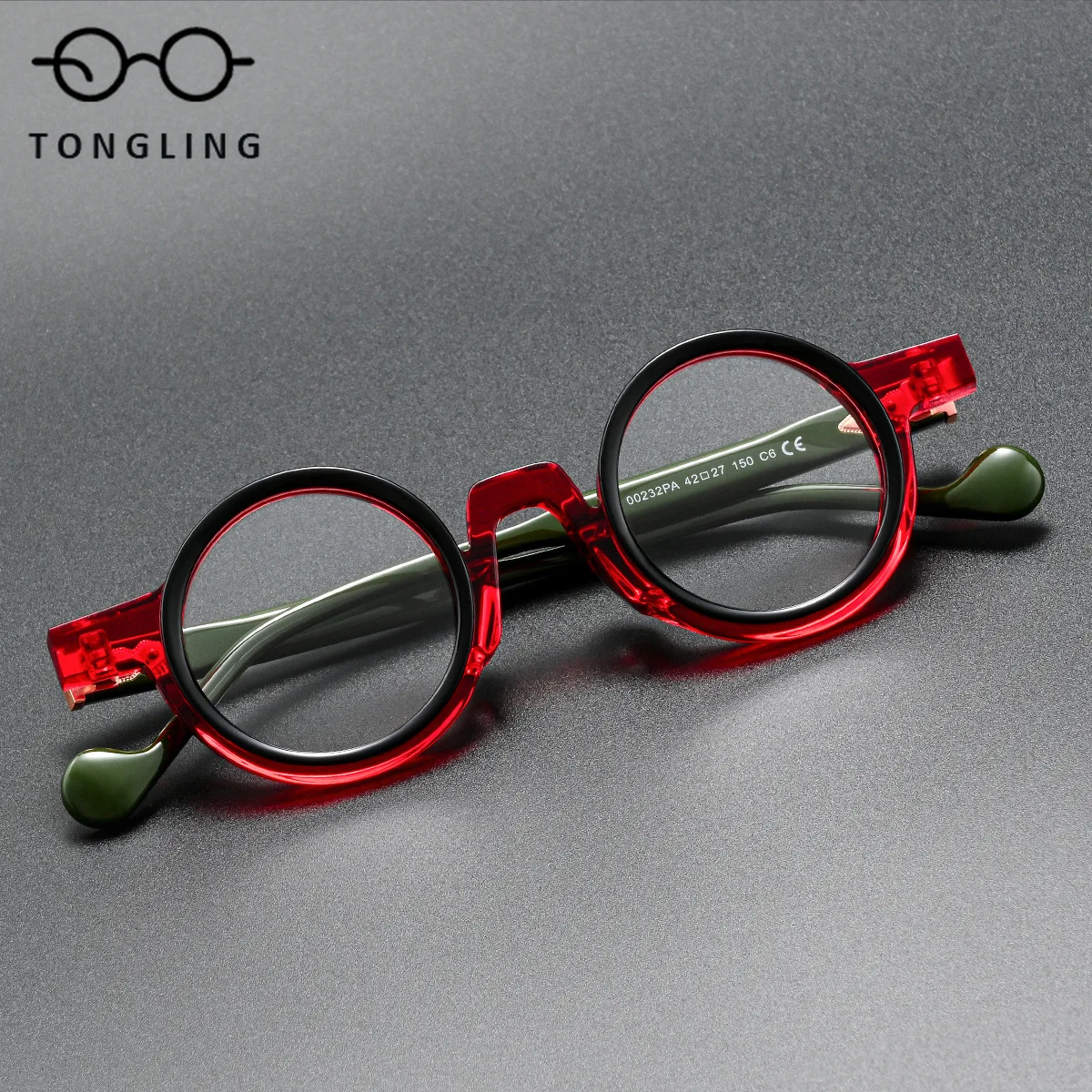 2026 New High-End Fashion Men Acetate Round Glasses High-Quality Shuguang Production Retro Handcrafted Commuting Eyewear Frame