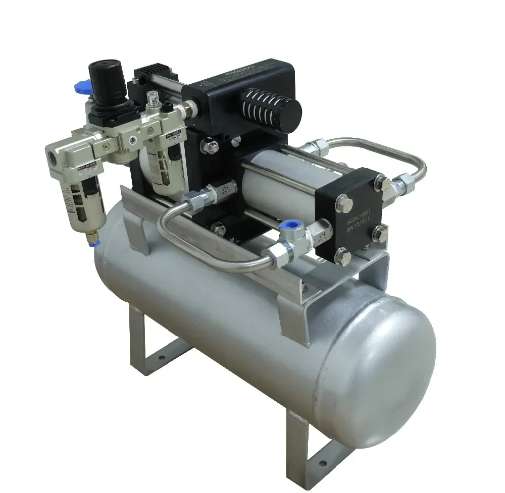 

Free shipping Wellness Model :AB05T-20L 20-40 Bar Complete air pressure booster pump with 20 L tank and outlet regulator