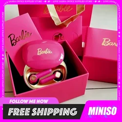 Miniso Barbie Tws Earbuds Wireless Bluetooth 5.0 In-ear Battery Long Last Anime Touch Control Music Call Game Headphone